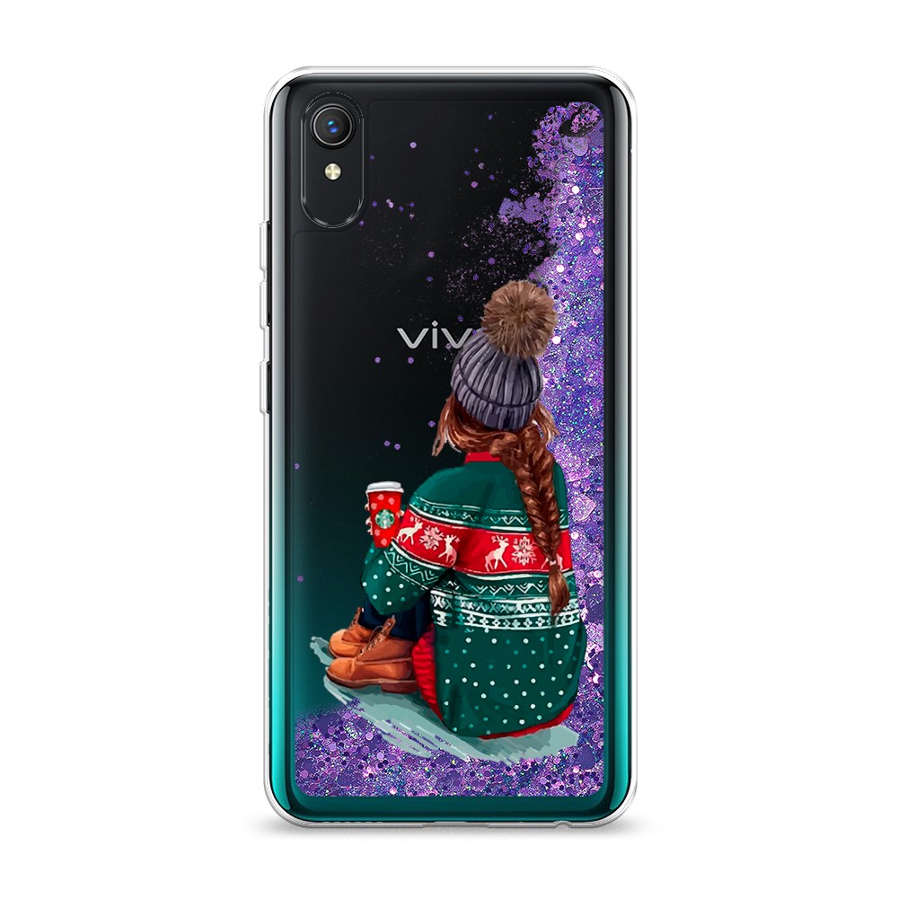 

Жидкий чехол с блестками "Winter dreams" на Vivo Y1s, 263292-1