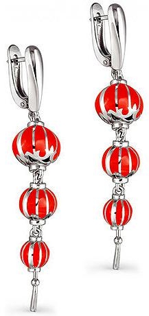 

Серьги женские из серебра Kabarovsky 12-049-0018, без вставки, 12-049-0018