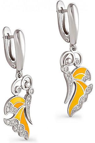 

Серьги женские из серебра Kabarovsky 12-041-8101, swarovski, 12-041-8101