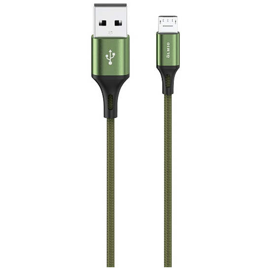 фото Кабель basic, usb 2.0 - microusb, 1.2м, 2.1a, зеленый, olmio