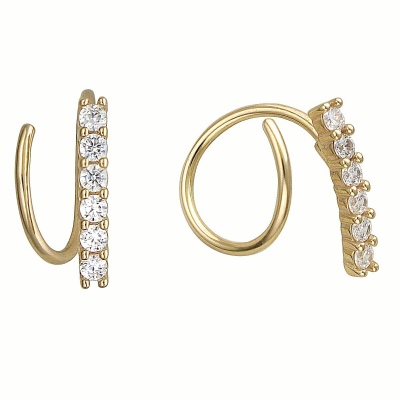 

Серьги из желтого золота с фианитом Эстет 01С1312592, 01С1312592