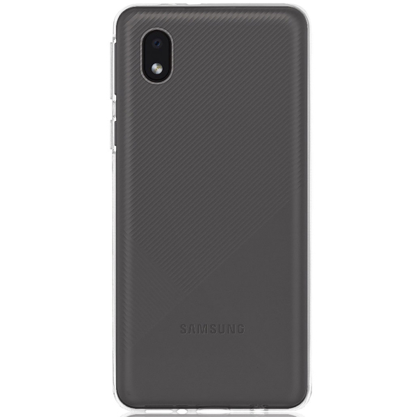 

Силиконовый чехол для Samsung Galaxy A01 Core TPU 1мм Прозрачный глянцевый