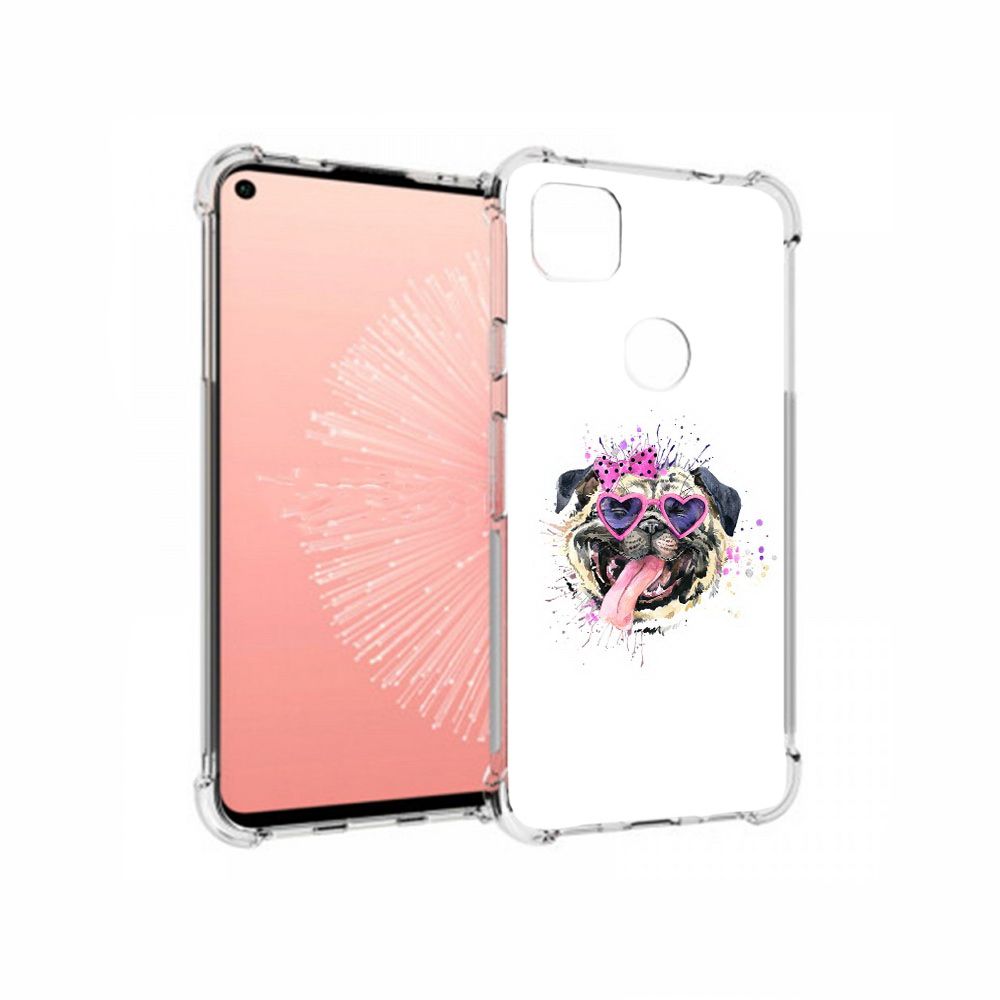 

Чехол MyPads Tocco для Google Pixel 4A Веселая собака, Прозрачный, Tocco