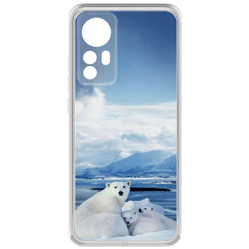 

Чехол-накладка Krutoff Clear Case Полярные медведи для Xiaomi 12X, Прозрачный