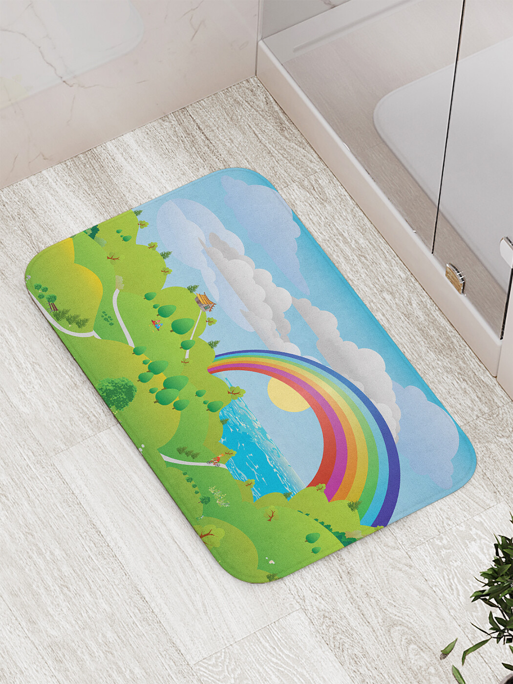 

bath_71404 Коврик противоскользящий для ванной, сауны, бассейна, 77х52 см