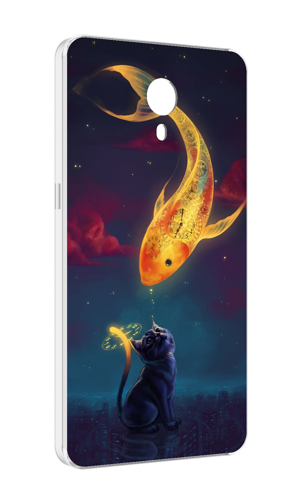 

Чехол MyPads золотая-рыбка-часовая для Meizu M3 Note, Прозрачный, Tocco