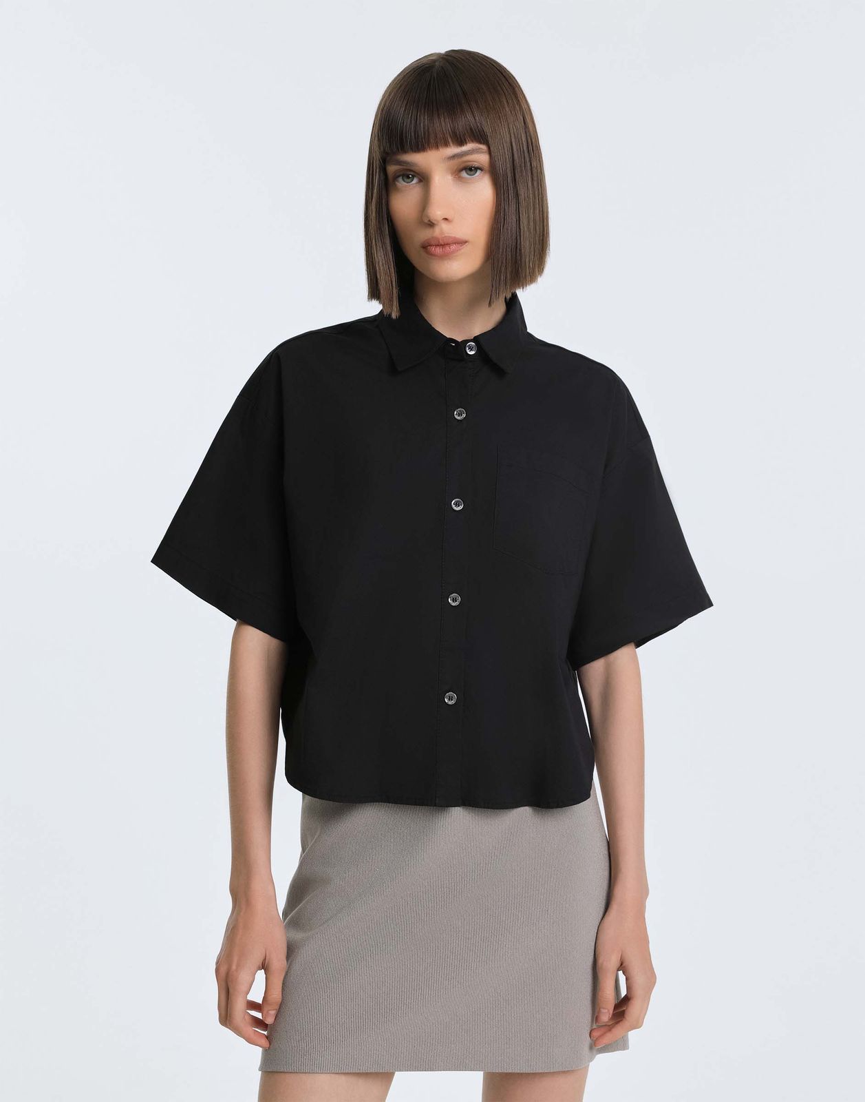 

Рубашка женская Gloria Jeans GWT003662 черный M/170, GWT003662