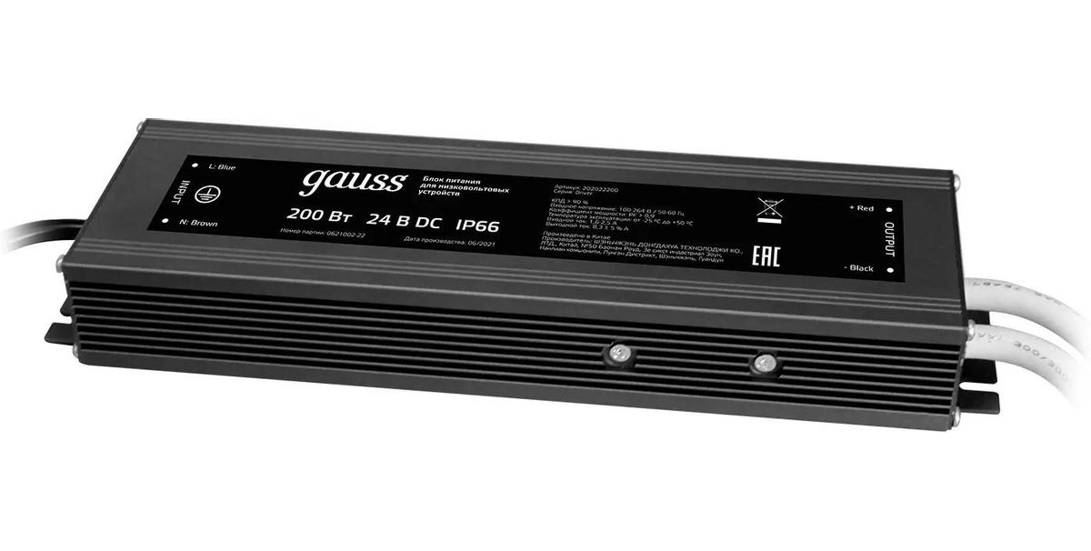

Блок питания GAUSS 202022400 для светодиодных лент, 1 шт