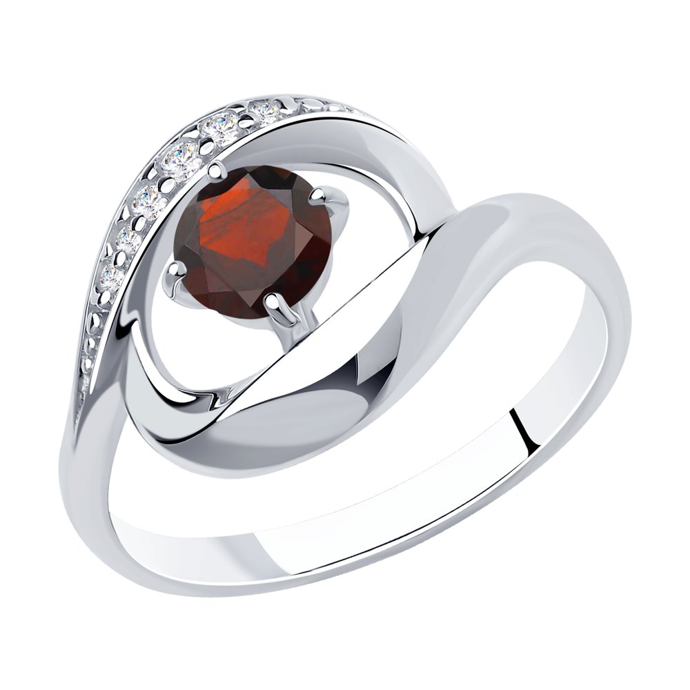 

Кольцо из серебра р. 18 Diamant 94-310-00695-2, фианит\гранат, 94-310-00695-2