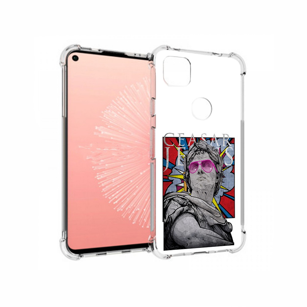 

Чехол MyPads Tocco для Google Pixel 4A крутая статуя свободы, Прозрачный, Tocco