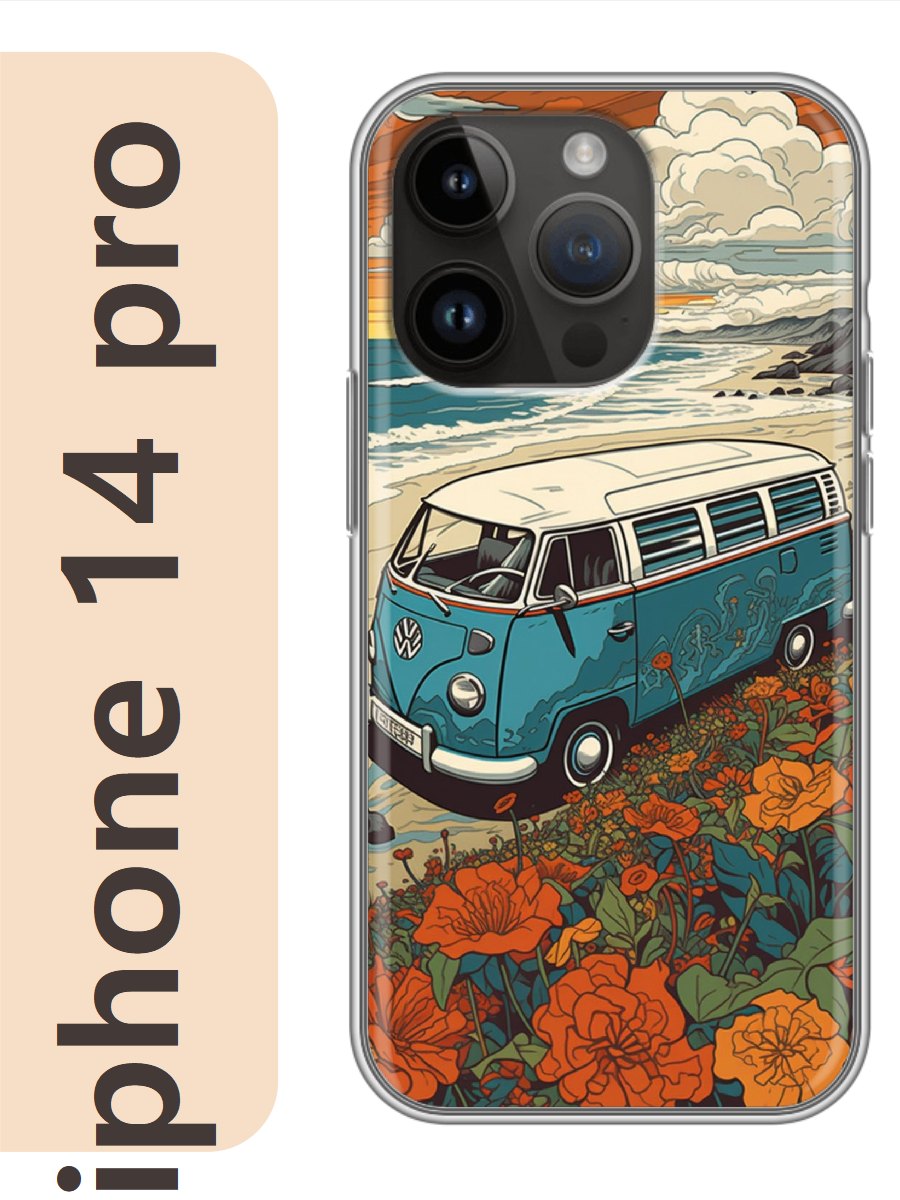 

Чехол на Apple Iphone 14 pro автобус ретро 920, Прозрачный, Iphp14rzne