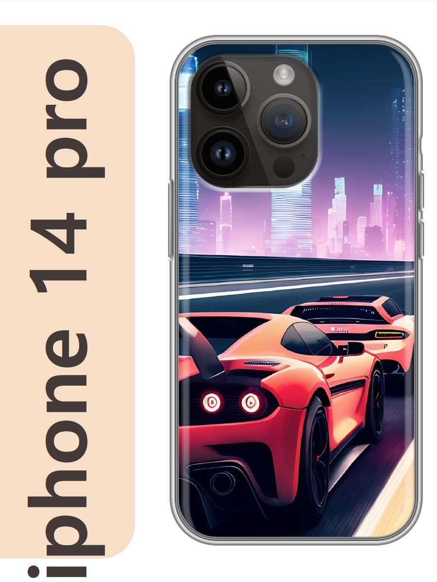 

Чехол на Apple Iphone 14 pro гоночные авто 919, Прозрачный, Iphp14avto