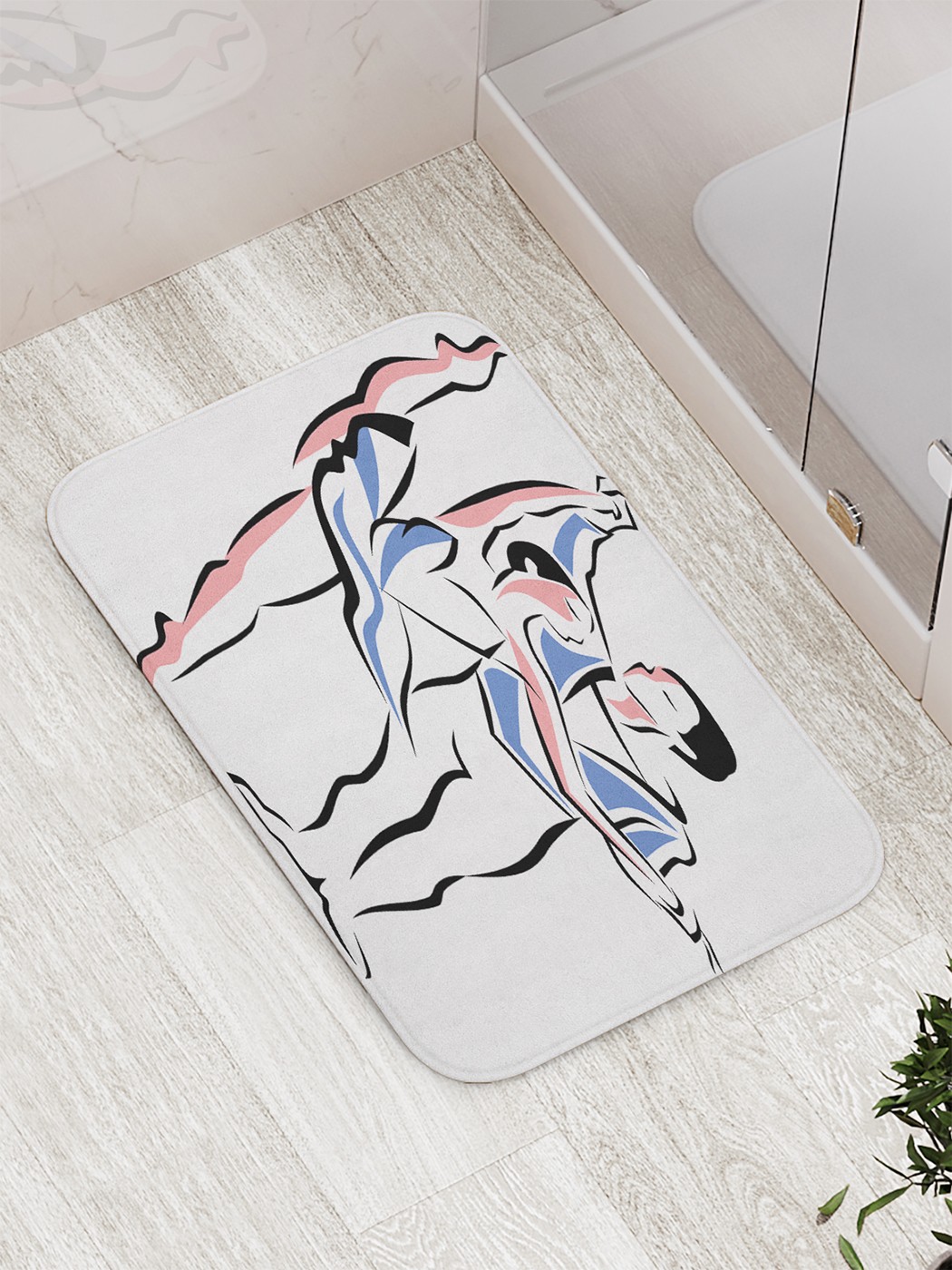 

bath_71171 Коврик противоскользящий для ванной, сауны, бассейна, 77х52 см