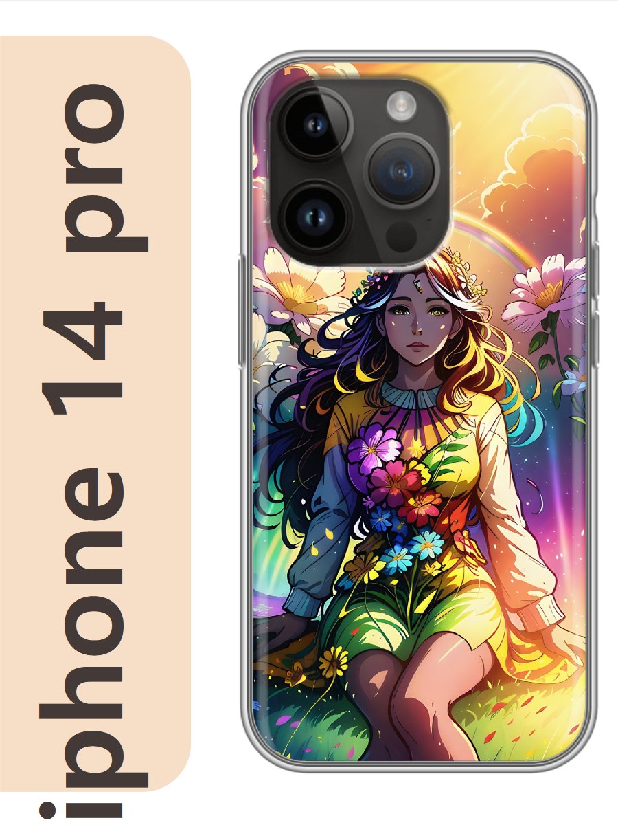 

Чехол на Apple Iphone 14 pro аниме девушка 915, Прозрачный, Iphp14anim