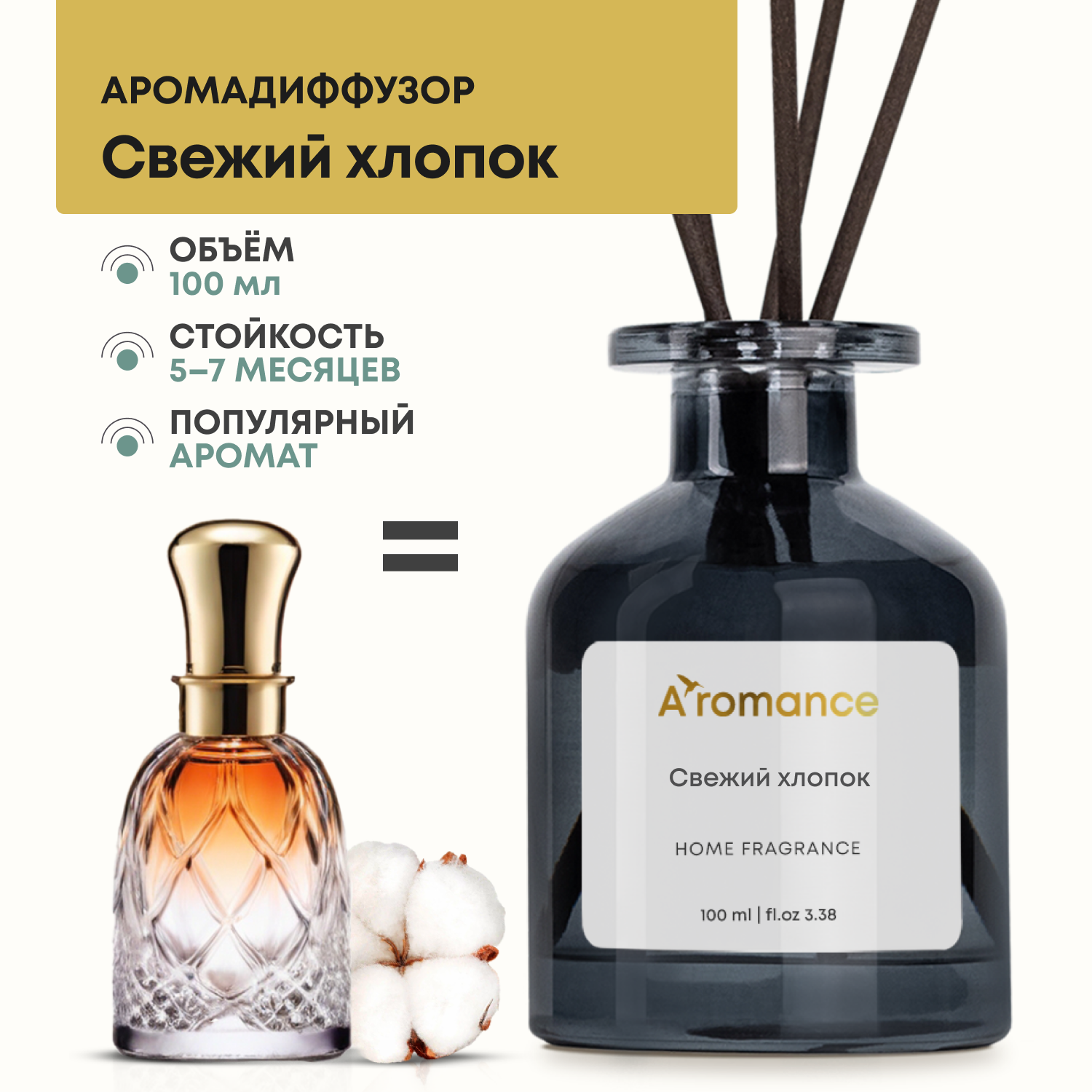 Аромадиффузор Aromance Свежий хлопок