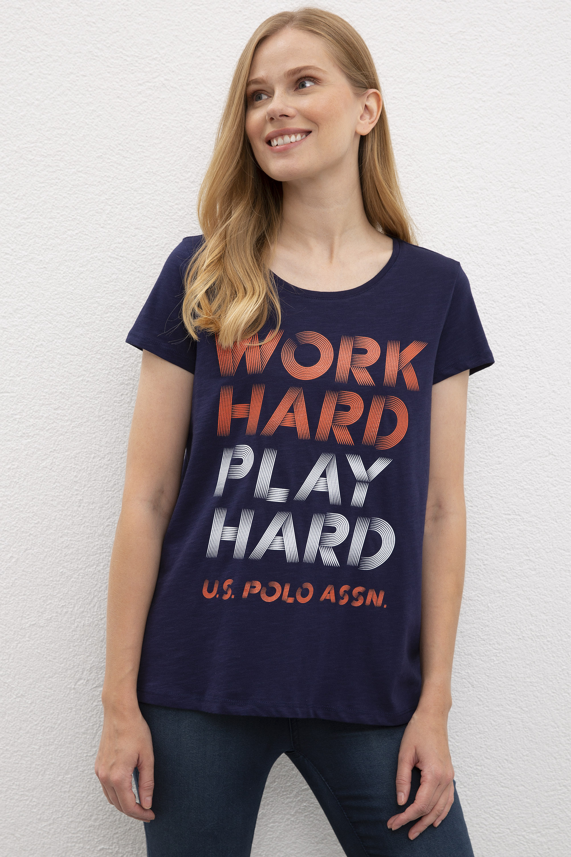 фото Футболка женская u.s. polo assn. g082gl0110gini синяя xs