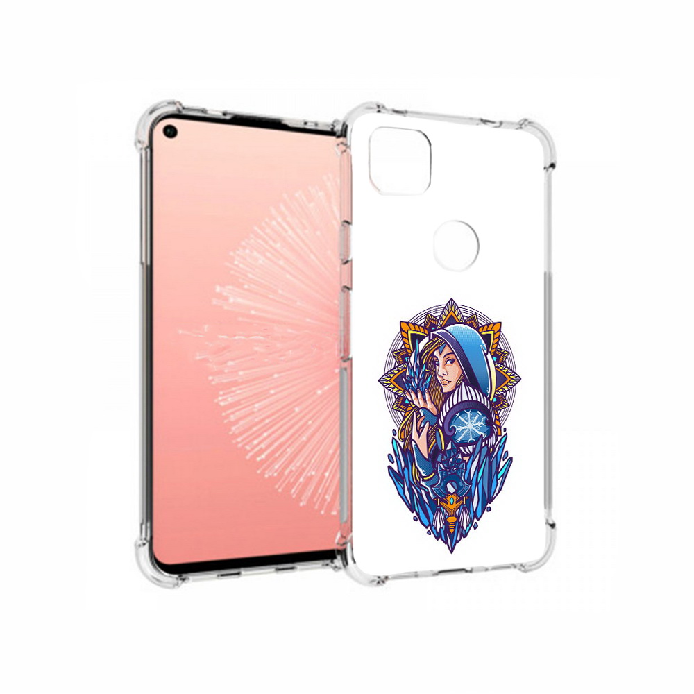 

Чехол MyPads Tocco для Google Pixel 4A кристал мейден дота 2, Прозрачный, Tocco