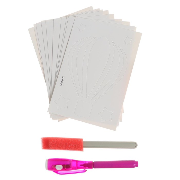 

Школа талантов Набор для творчества Для мальчиков, трафареты, аппликатор, фонарик космос