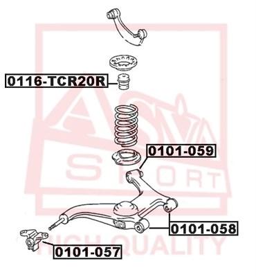 

Сайлентблок ASVA 0101057