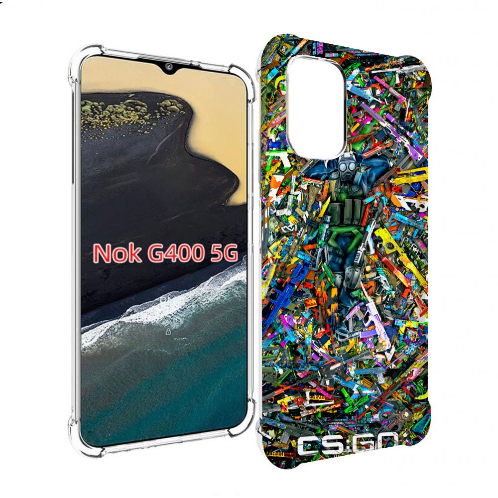 

Чехол MyPads CS GO guns skins мужской для Nokia G400 5G, Прозрачный, Tocco