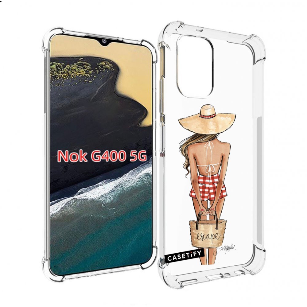 

Чехол MyPads CASETiFY женский для Nokia G400 5G, Прозрачный, Tocco