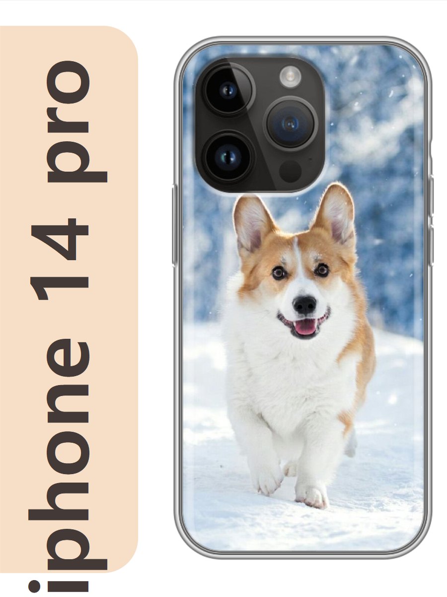 

Чехол на Apple Iphone 14 pro корги 841, Прозрачный, Iphp14dogs