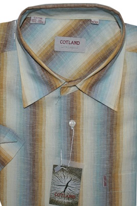 Рубашка мужская Cotland YM2277K разноцветная XL