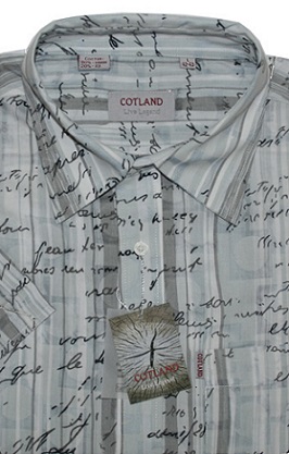

Рубашка мужская Cotland LH1077-2K серая XL, Серый, LH1077-2K