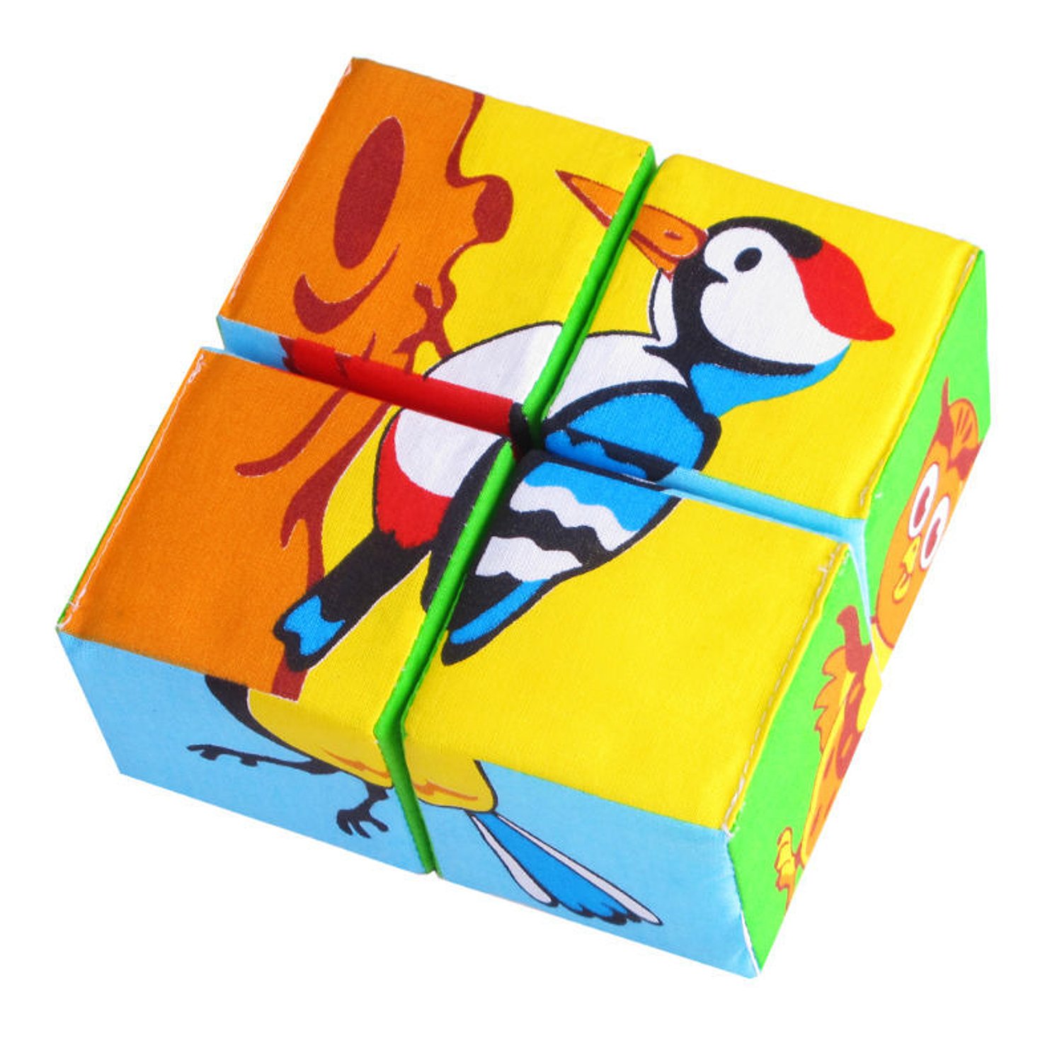 Детские мягкие развивающие кубики Мякиши Собери картинку. Птицы кубики мягкие b toys battat 68602 1