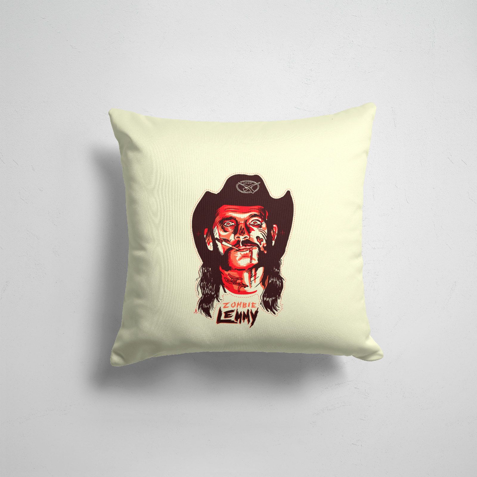 

Подушка декоративная 45х45см Рок Motorhead Zombie Lemmy, Разноцветный
