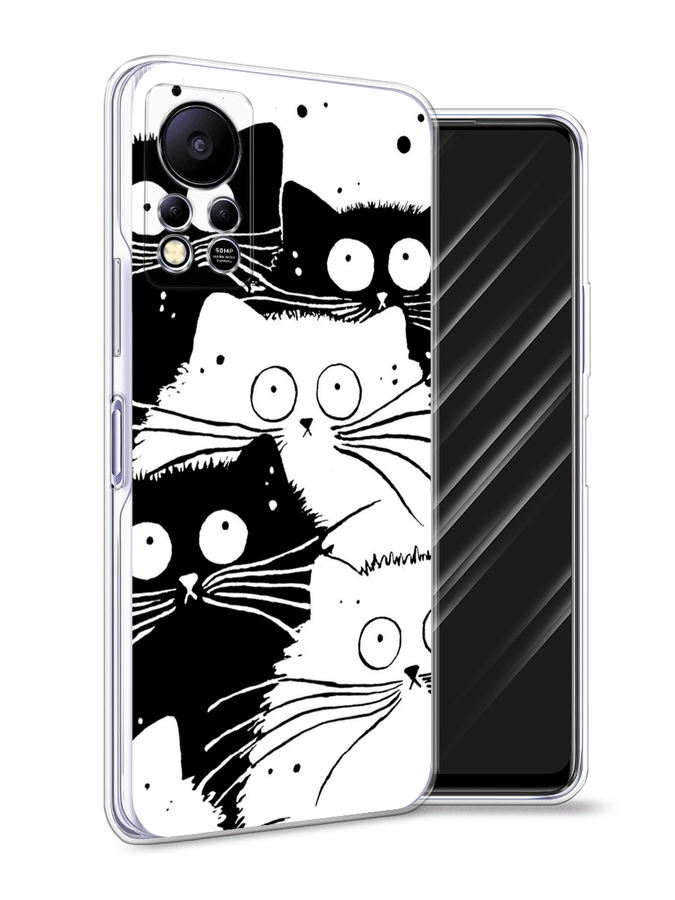 

Чехол Awog на Infinix HOT 11S NFC "Коты черно-белые", Разноцветный, 3100950-2