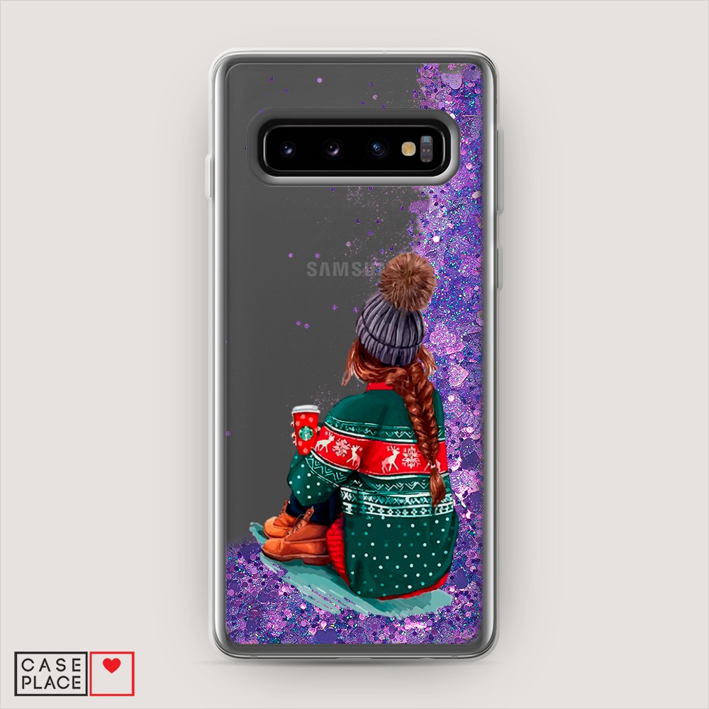 

Жидкий чехол с блестками "Winter dreams" на Samsung Galaxy S10 +, 27192-1