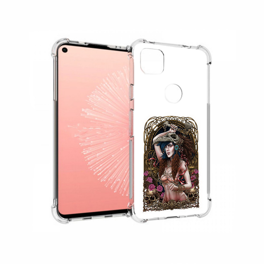 

Чехол MyPads Tocco для Google Pixel 4A красивая девушка рисунок, Прозрачный, Tocco