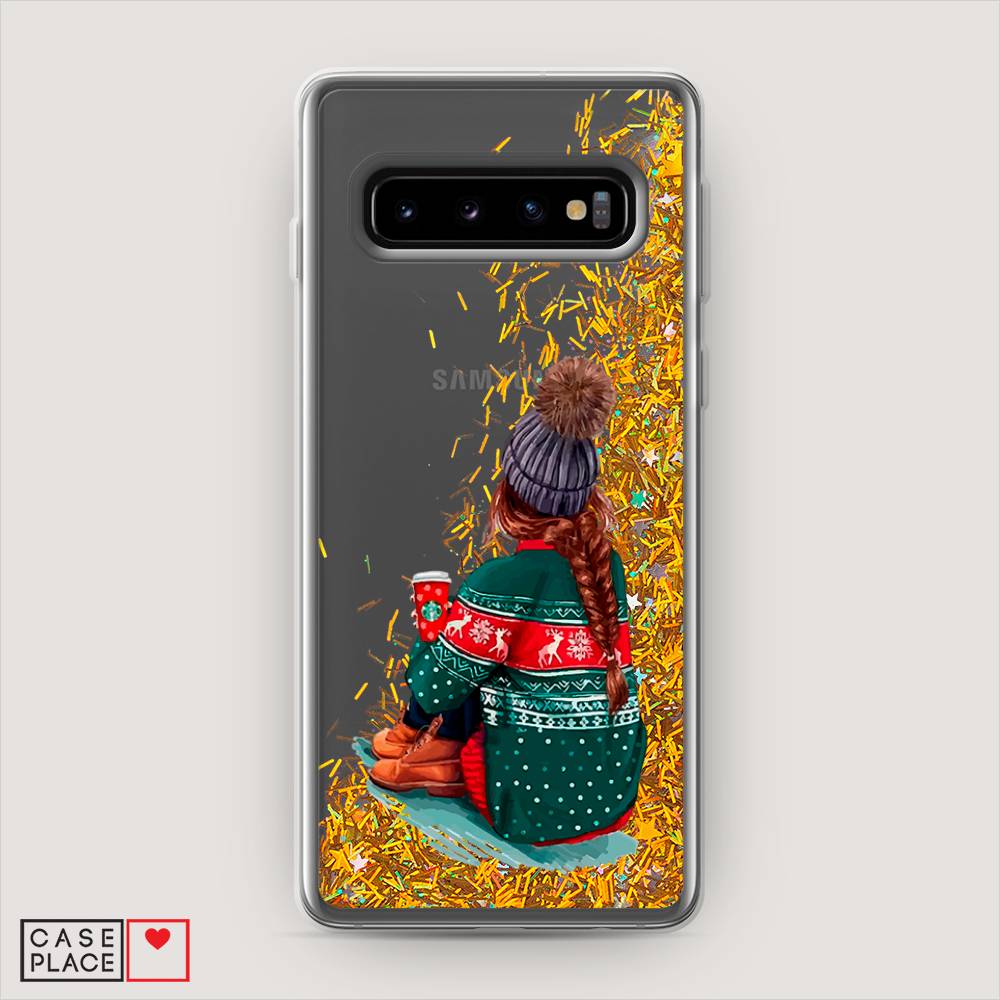 

Жидкий чехол с блестками "Winter dreams" на Samsung Galaxy S10 +, 27190-1