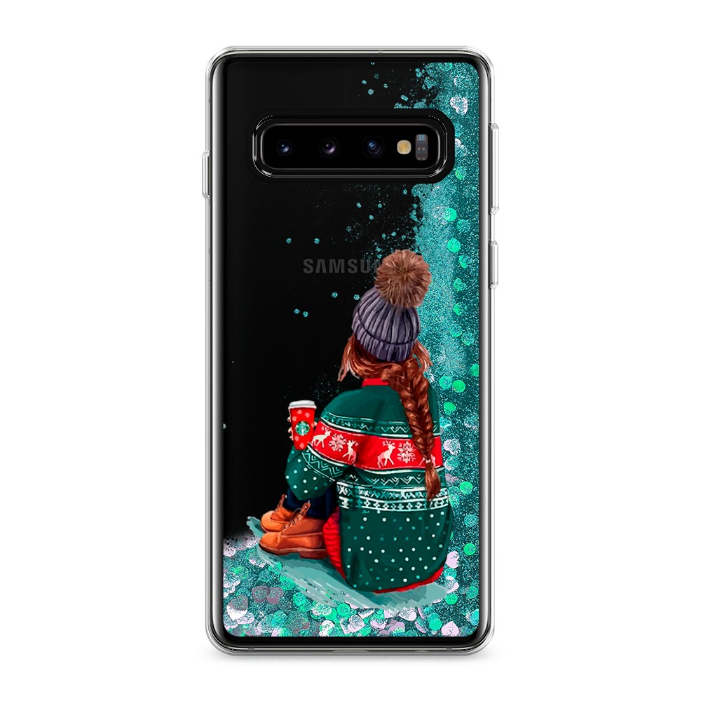 

Жидкий чехол с блестками "Winter dreams" на Samsung Galaxy S10, 27095-1