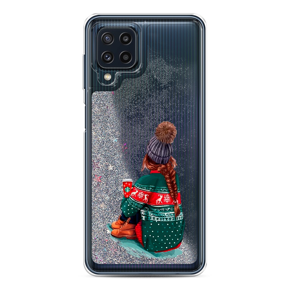 фото Жидкий чехол с блестками "winter dreams" на samsung galaxy m32 awog