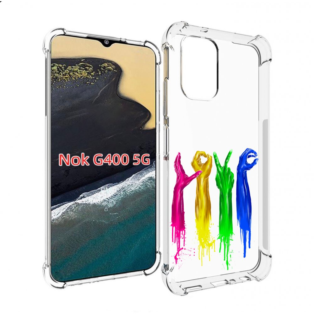 

Чехол MyPads яркие руки love для Nokia G400 5G, Прозрачный, Tocco
