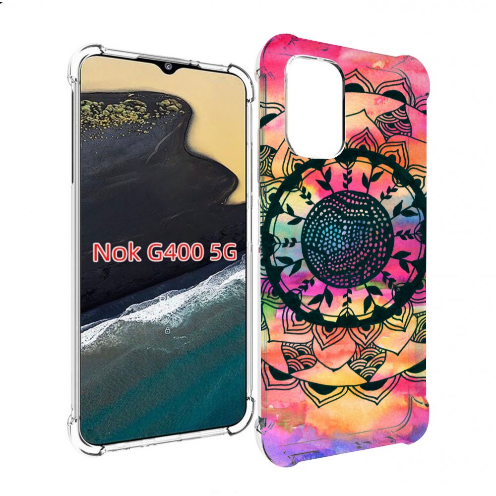 

Чехол MyPads яркая абстракция круглый цветок для Nokia G400 5G, Прозрачный, Tocco