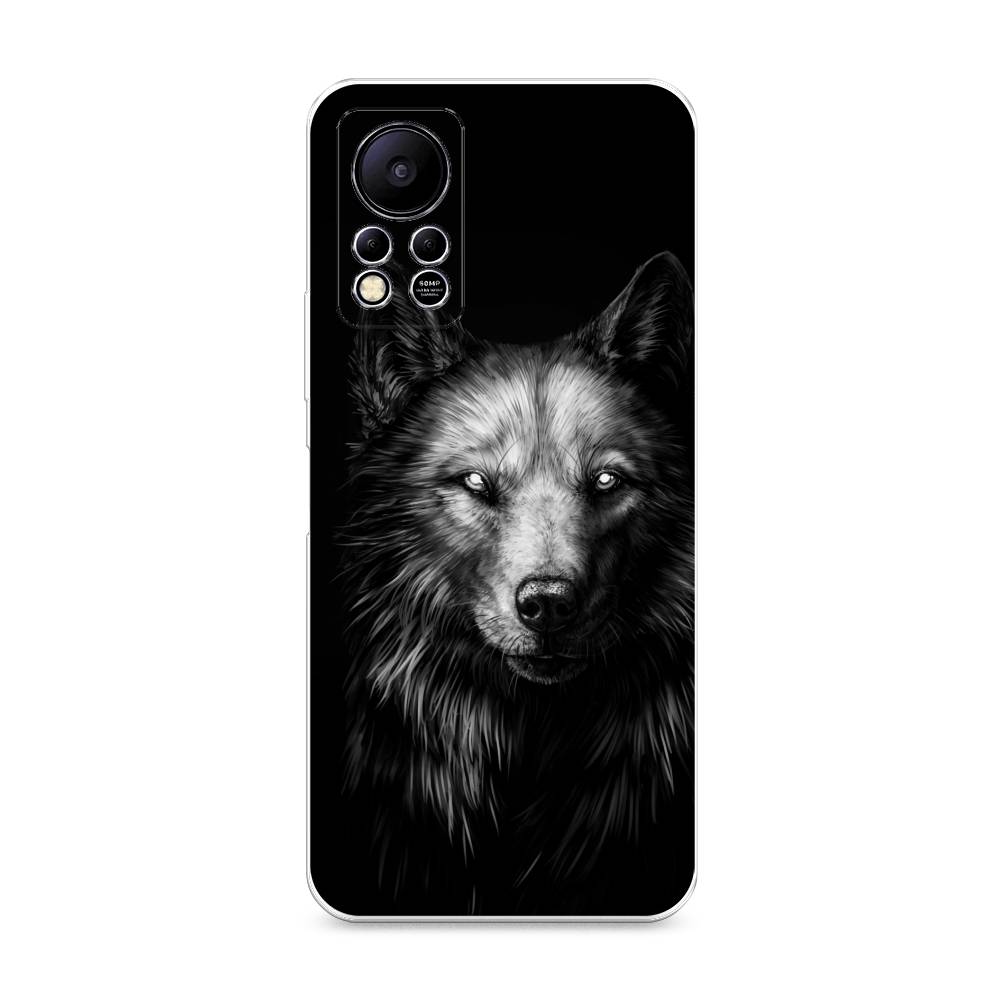 фото Чехол awog "волк черно белый" для infinix hot 11s nfc