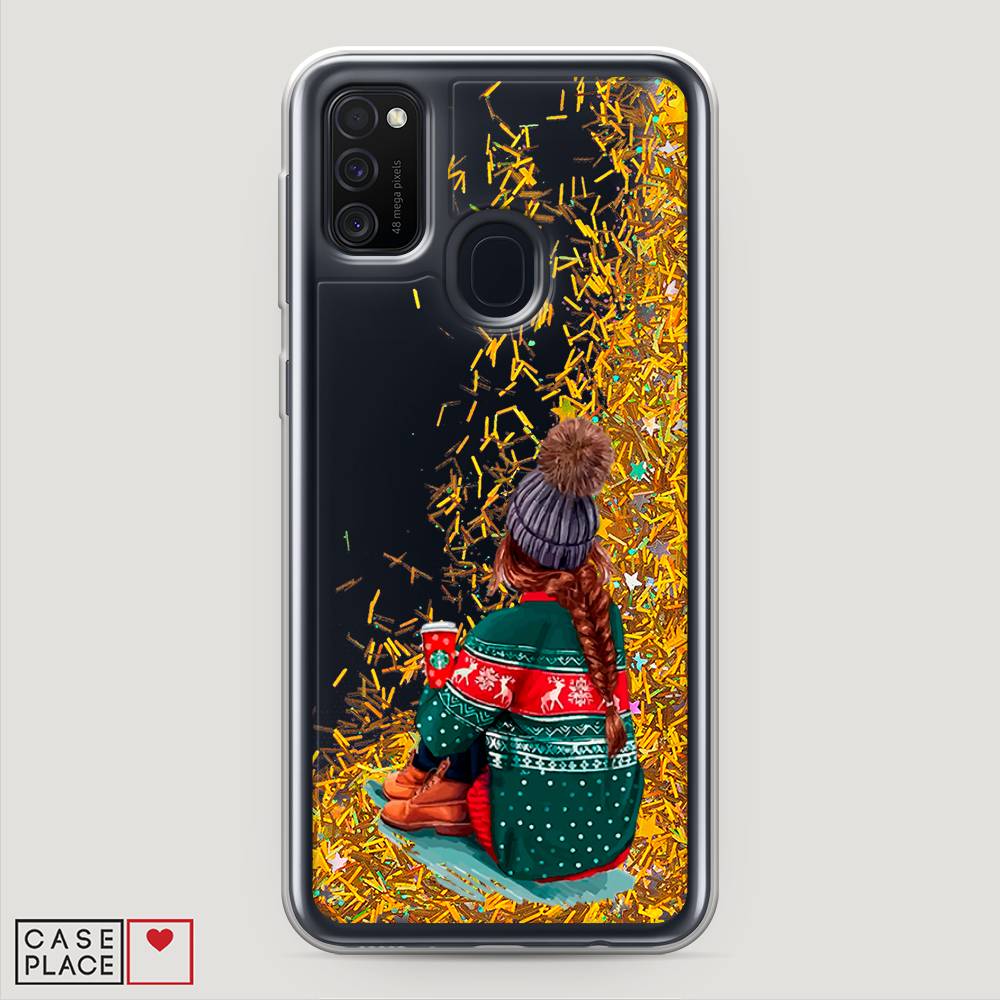 

Жидкий чехол с блестками "Winter dreams" на Samsung Galaxy M21, 29790-1