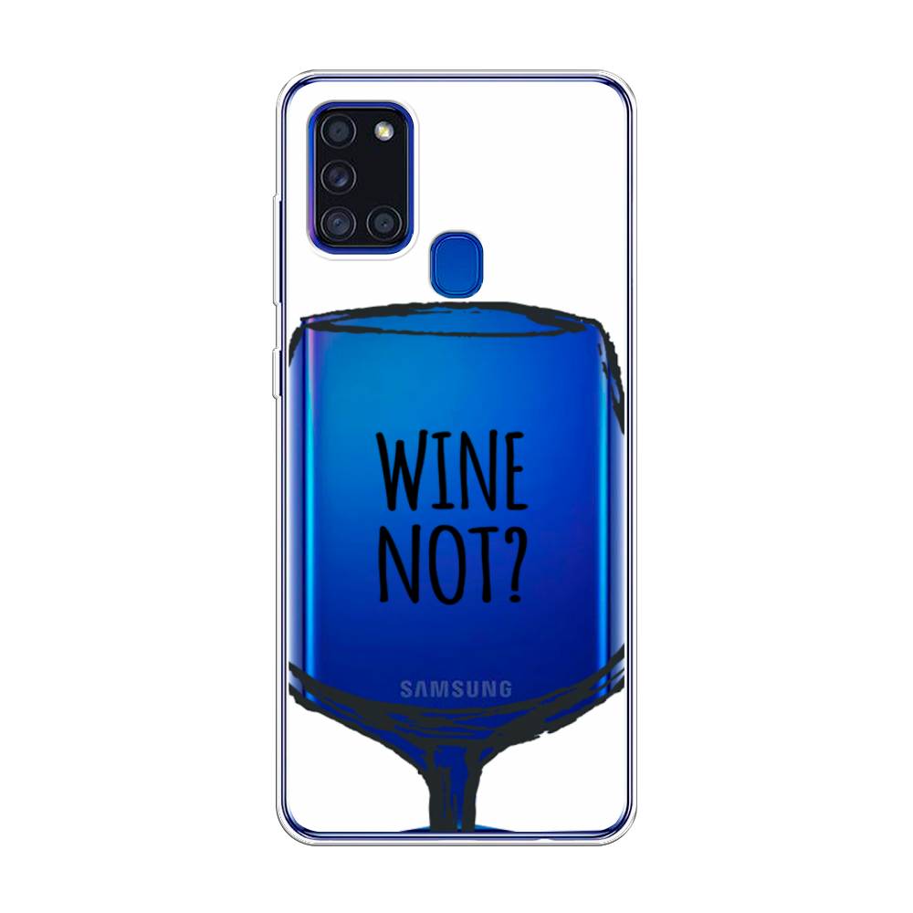

Чехол на Samsung Galaxy A21s "Wine not white", Белый, 2100250-6