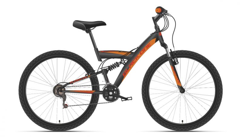 фото Велосипед black one flash fs 26 2021 16" черный/оранжевый