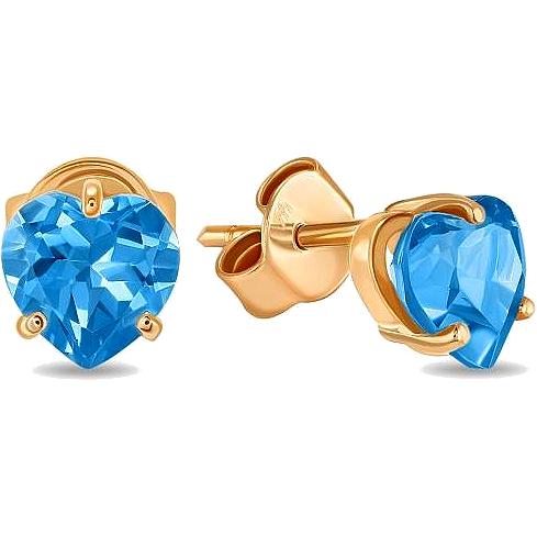 

Серьги женские из золота Лукас-Голд E01-C-59383-BT, топаз, E01-C-59383-BT