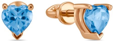 

Серьги женские из золота Лукас-Голд E01-C-R-34081-BT, топаз, E01-C-R-34081-BT