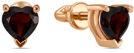 

Серьги женские из золота Лукас-Голд E01-C-34081-GR, гранат, E01-C-34081-GR