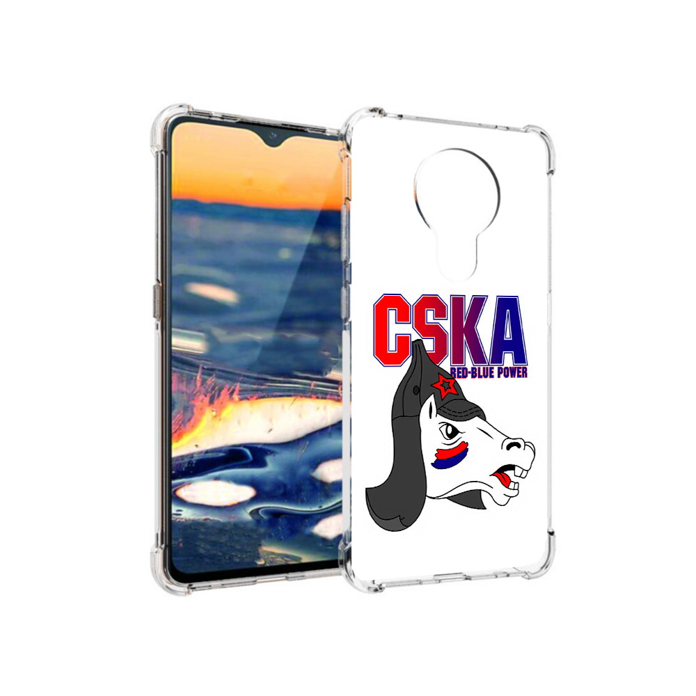 

Чехол MyPads Tocco для Nokia 5.3 ФК ЦСК лошадка россия (PT227052.106.179), Прозрачный, Tocco