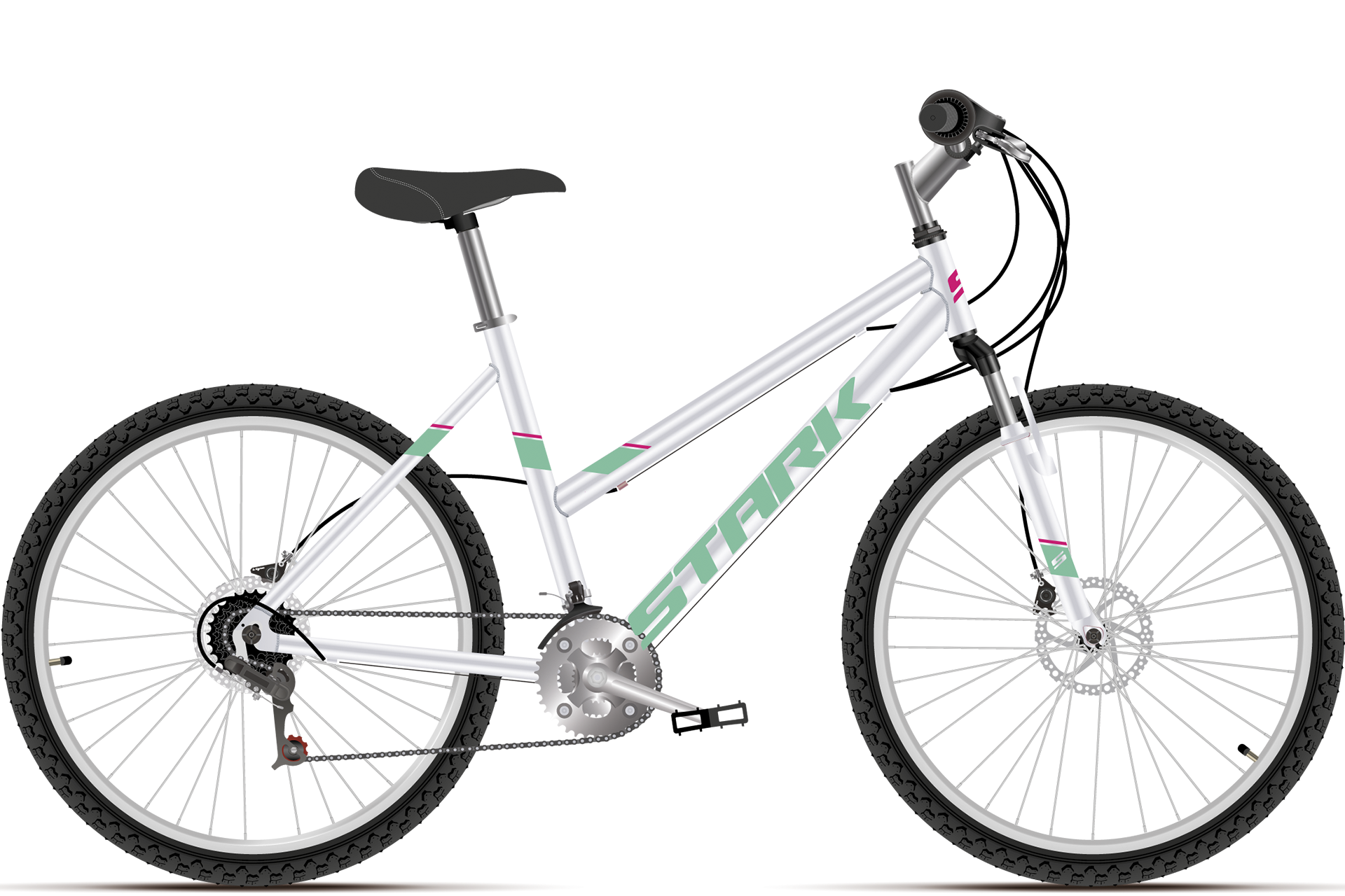 

Велосипед Stark Luna 26.1 D 2021 14.5" белый/салатовый, Luna 26.1 D