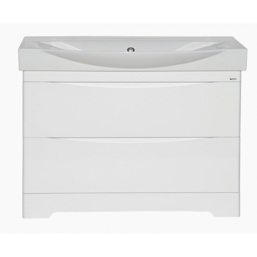 

Misty Элвис -105 Тумба напольная с 2 ящ. белая эмаль П-Элв01105-0112Я