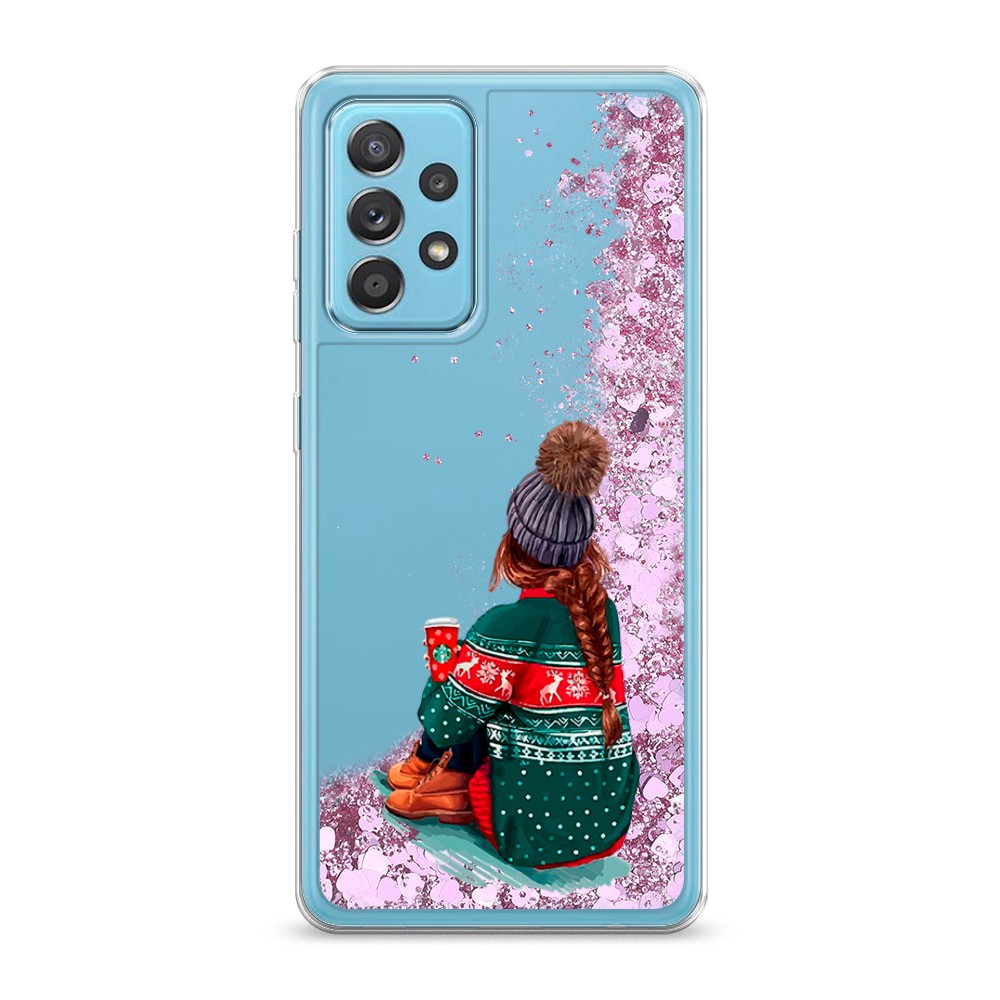 

Жидкий чехол с блестками "Winter dreams" на Samsung Galaxy A52