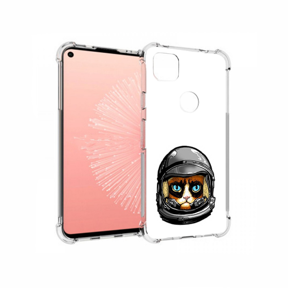 

Чехол MyPads Tocco для Google Pixel 4A кот космонавт, Прозрачный, Tocco